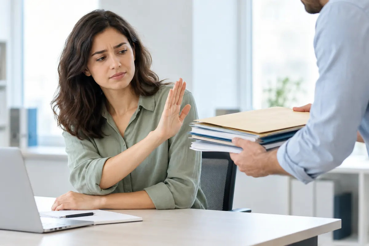 Calm self-assured woman sitting comfortably in natural daylight